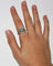 Bague 53 Bague style Art déco en or blanc 18k, diamants et tsavorites 58 Facettes 416