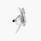 Broche Broche fleur en or gris 750 sertie d’une opale blanche 58 Facettes 444