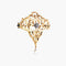 Pendentif Broche-pendentif Art nouveau en or jaune 18 k et platine 58 Facettes 447