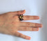 Bague 54 Bague papillon en or rose 18k citrine, améthystes et diamants 58 Facettes 469