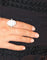 Bague 53.5 Bague opale blanche d’Australie en or gris 18k et diamants 58 Facettes 479