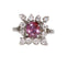 Bague 49 Bague rubis naturel et diamants en or blanc 18 ct 58 Facettes 504