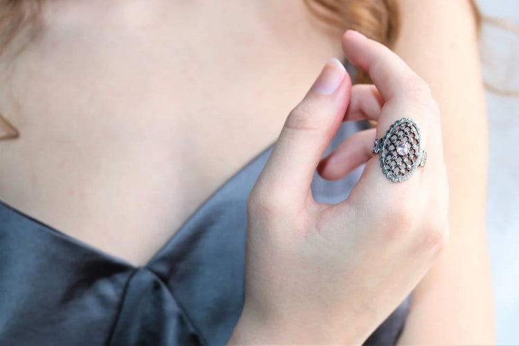 Bague 54 Belle Époque - Bague marquise en or jaune 18k et argent 58 Facettes 516