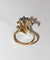 Bague 55 Bague aigrette - Diamants et saphir en or jaune et or blanc 18 carats 58 Facettes 553