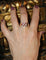 Bague 56 Bague chevalière - Rubis et diamants en or jaune 18 carats 58 Facettes 541