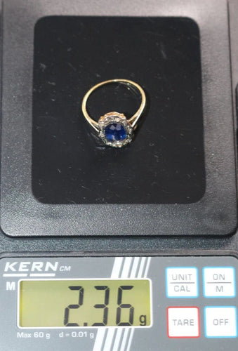 Bague 53 Bague Belle Époque en or jaune et blanc, saphir et diamants 58 Facettes 579