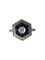 Bague 56 Bague Art déco hexagonale en or blanc et platine, diamants et saphirs 58 Facettes 156