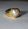 Bague 57 Bague cœur en or jaune 18 carats avec perle mabé 58 Facettes 563