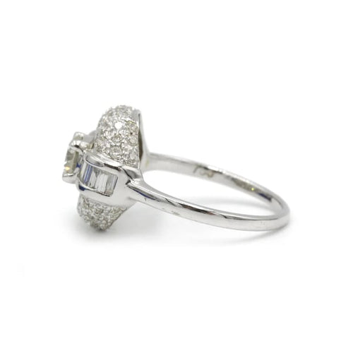 Bague 54 Bague en or blanc 750‰ et diamants 58 Facettes 1037