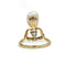 Bague 51 Bague en or jaune 750‰ avec perle et diamants 58 Facettes 1033