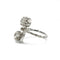 Bague 55 Bague Toi et Moi en platine 950 sertie de diamants 58 Facettes 1016