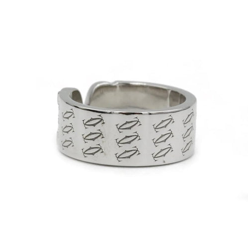 Bague 52 Cartier - Bague Double C en or blanc 750 58 Facettes 1180
