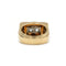 Bague 50 Bague tank en or jaune, platine et diamants 58 Facettes 1052