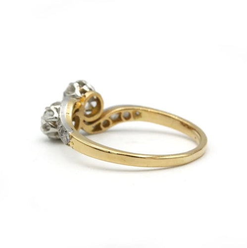 Bague 50 Bague Toi et Moi en or jaune 750‰ et diamants 58 Facettes 1102