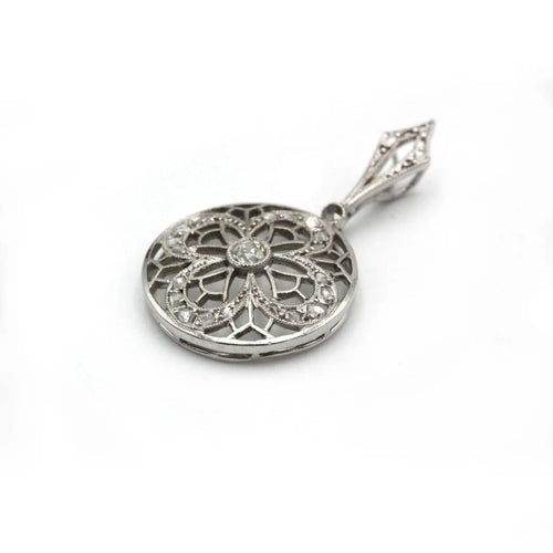 Pendentif Pendentif Art déco en platine et diamants 58 Facettes 1154