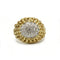 Bague 55 Bague rétro « tresses » en or jaune 750 et diamants env. 0,50 ct 58 Facettes 1234