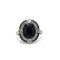 Bague 49 Bague Art déco en platine avec saphir env. 3,5 carats, saphirs et diamants 58 Facettes 1228