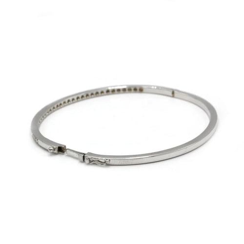 Bracelet Bracelet rigide en or blanc 750 et diamants env. 1 ct 58 Facettes 1242