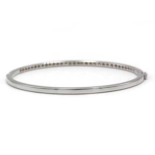 Bracelet Bracelet rigide en or blanc 750 et diamants env. 1 ct 58 Facettes 1242