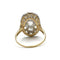 Bague 57 Bague baignoire en or 750 et platine, diamants taille ancienne env. 3 ct 58 Facettes 1271