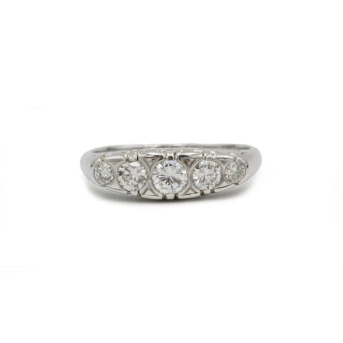 Bague 57 Bague jarretière en or 750 avec diamants 0,70 ct 58 Facettes 1321