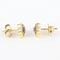 Boucles d'oreilles Boucles d'oreilles fleur en or jaune et blanc 18 carats et diamants 58 Facettes 131208