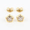Boucles d'oreilles Boucles d'oreilles fleur en or jaune et blanc 18 carats et diamants 58 Facettes 131208