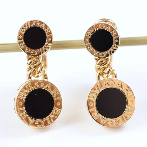 Boucles d'oreilles Bvlgari Bvlgari - Boucles d'oreilles en or jaune 18 carats et onyx 58 Facettes 126202