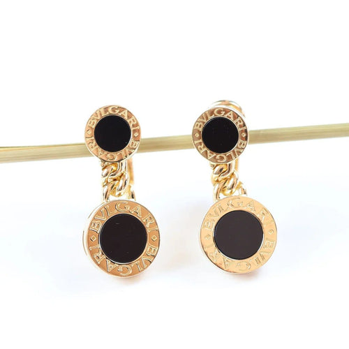 Boucles d'oreilles Bvlgari Bvlgari - Boucles d'oreilles en or jaune et onyx 58 Facettes 126202
