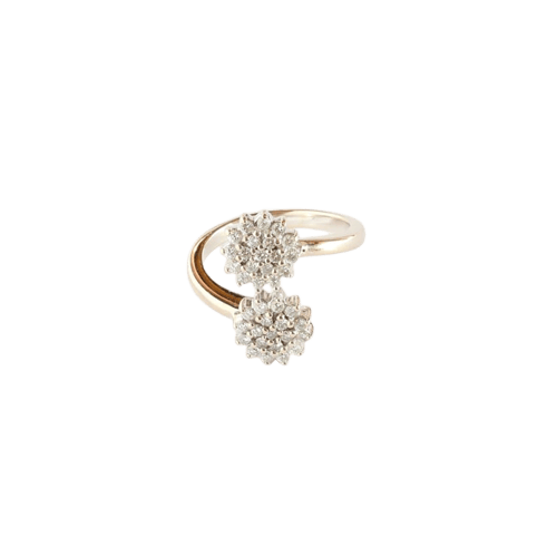 Bague 57 Bague Toi et Moi en or blanc et diamants 58 Facettes 152/23