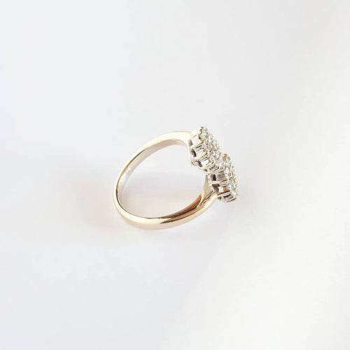 Bague 57 Bague Toi et Moi en or blanc et diamants 58 Facettes 152/23