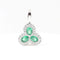 Pendentif Pendentif trèfle en or blanc 18 carats avec émeraudes et diamants 58 Facettes 3637