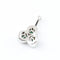 Pendentif Pendentif trèfle en or blanc 18 carats avec émeraudes et diamants 58 Facettes 3637