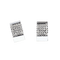 Boucles d'oreilles Boucles d'oreilles rectangulaires en or blanc 18 carats et diamants 58 Facettes J010000312