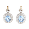Boucles d'oreilles Boucles d'oreilles vintage à motif floral en or jaune 18 carats et diamants 58 Facettes J00003070