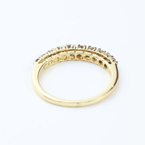 Bague 54 Bague en or jaune 18 carats sertie de diamants taille brillant 58 Facettes 130002
