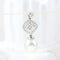 Pendentif Pendentif en or blanc 18 carats, diamants naturels et perle australienne 58 Facettes