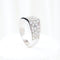 Bague 56 Bague pavée en or blanc 18 carats et diamants 58 Facettes VV1-A
