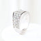 Bague 56 Bague pavée en or blanc 18 carats et diamants 58 Facettes VV1-A
