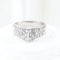 Bague 56 Bague pavée en or blanc 18 carats et diamants 58 Facettes VV1-A