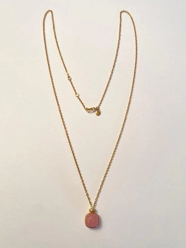 Collier Nudo Classic - Collier en or rose, quartz rose, calcédoine et diamants 58 Facettes