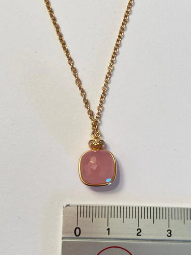Collier Nudo Classic - Collier en or rose, quartz rose, calcédoine et diamants 58 Facettes