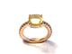 Bague 53 Pomellato Bébé - Bague en or rose 18 carats avec quartz citron 58 Facettes