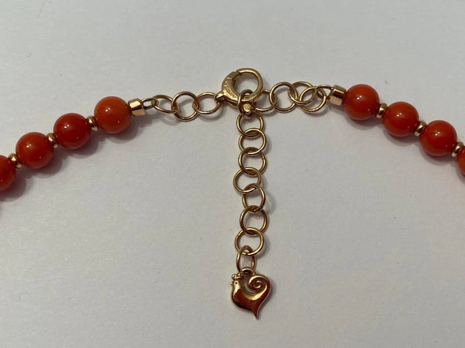 Collier Chantecler Chérie - Collier ras-du-cou en or rose 18 carats, diamants et corail 58 Facettes