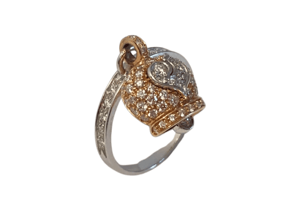 Bague 53 Chantecler Campanella - Bague micro en or blanc et diamants 58 Facettes