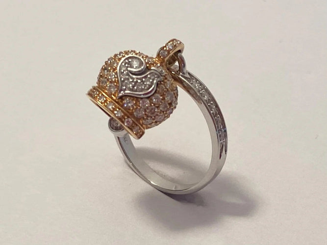 Bague 53 Chantecler Campanella - Bague micro en or blanc et diamants 58 Facettes