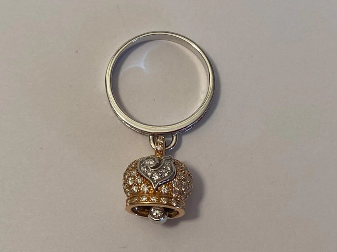 Bague 53 Chantecler Campanella - Bague micro en or blanc et diamants 58 Facettes