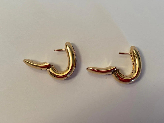 Boucles d'oreilles Pomellato Iconica - Boucles d'oreilles en or rose et grenats 58 Facettes