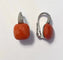 Boucles d'oreilles Pomellato Capri - Boucles d'oreilles en or blanc, corail et diamants 58 Facettes