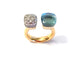 Bague 56 Pomellato Nudo - Bague en or rose, or blanc et diamants 58 Facettes